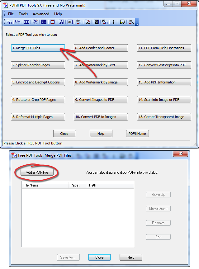 Merging PDFs with PDFill